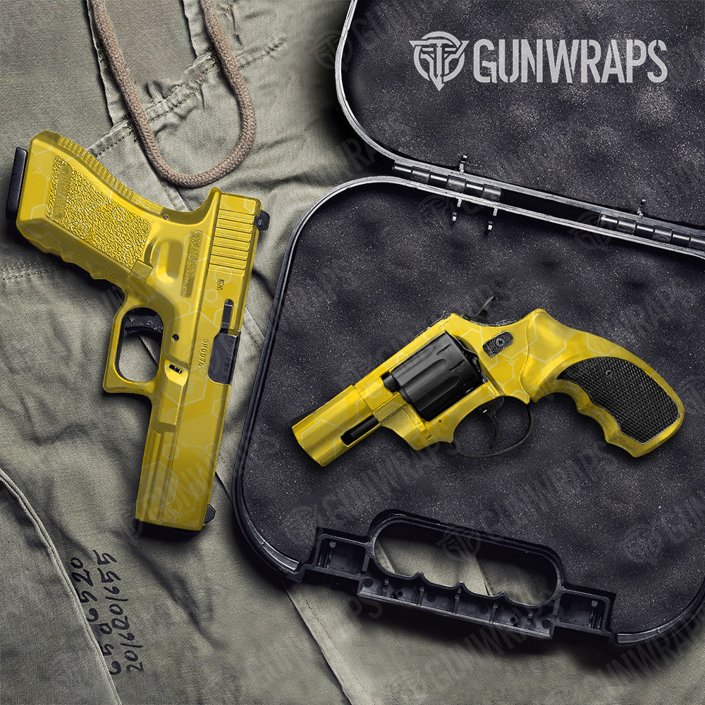 Hex DNA Elite Yellow Gun Skin Vinyl Wrap