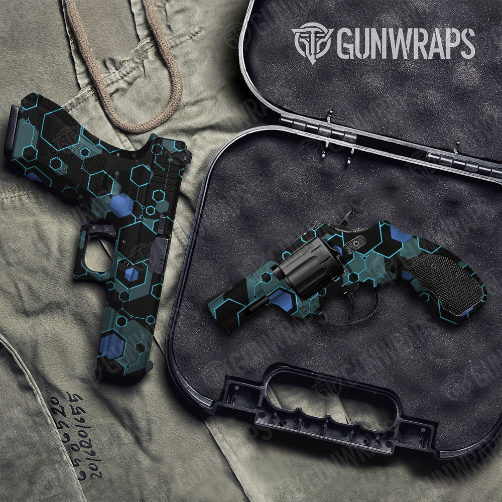 Hex DNA Midnight Frost Gun Skin Vinyl Wrap