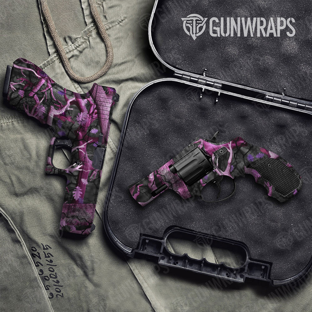 Nature Pink Lifeless Woods Gun Skin Vinyl Wrap