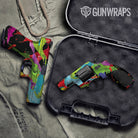 Paint Splatter Black Gun Skin Vinyl Wrap