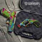 Paint Splatter Green Gun Skin Vinyl Wrap