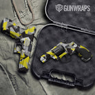 Shattered Yellow Tiger Gun Skin Vinyl Wrap