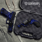 Skull Blue Gun Skin Vinyl Wrap
