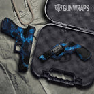 Stone Blue Lightning Marble Gun Skin Vinyl Wrap