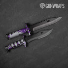 Broken Plaid Purple Tiger Gun Skin Vinyl Wrap