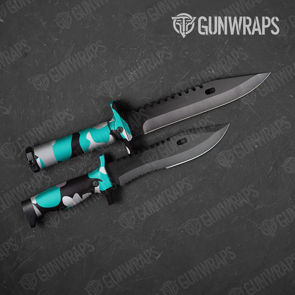 Classic Tiffany Blue Tiger Gun Skin Vinyl Wrap