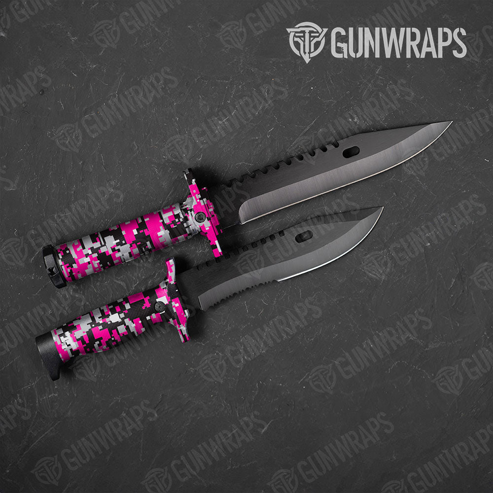 Digital Magenta Tiger Gun Skin Vinyl Wrap