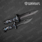 Digital Urban Blue Gun Skin Vinyl Wrap