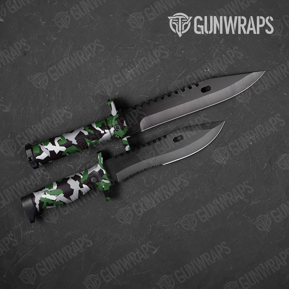 Erratic Green Tiger Gun Skin Vinyl Wrap