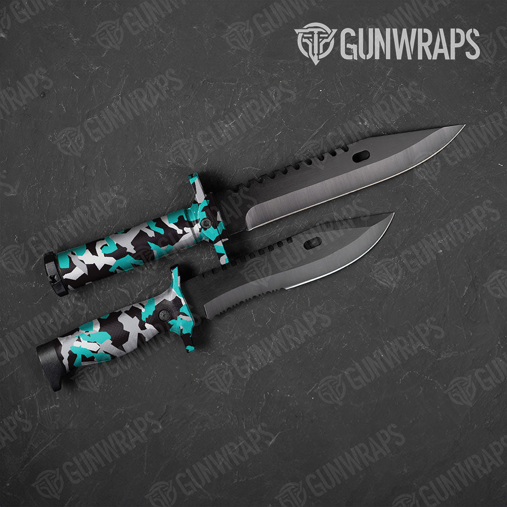 Erratic Tiffany Blue Tiger Gun Skin Vinyl Wrap