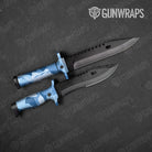 Ragged Cool Blue Gun Skin Vinyl Wrap