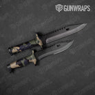 Ragged Militant Blue Gun Skin Vinyl Wrap