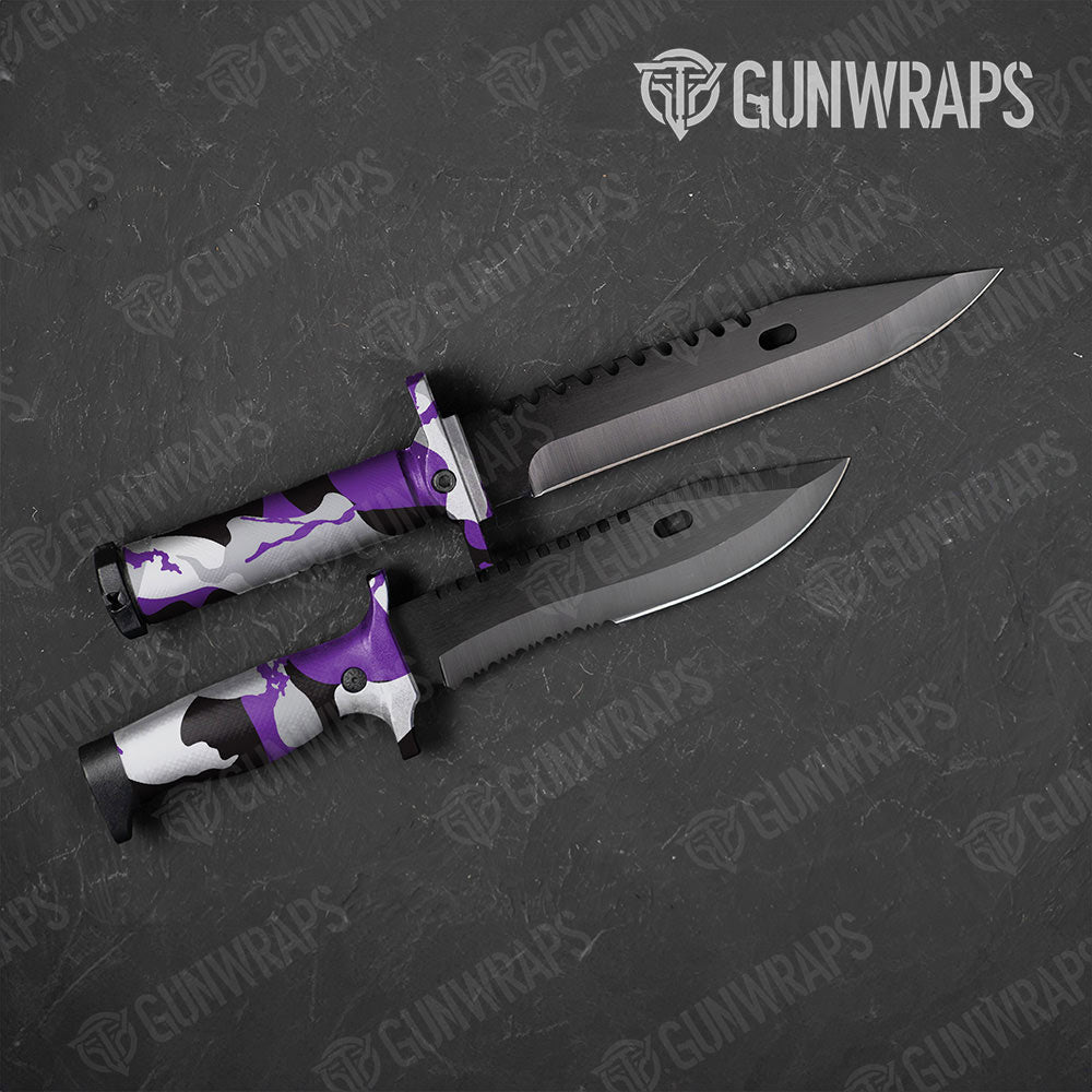 Ragged Purple Tiger Gun Skin Vinyl Wrap
