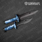 Shattered Cool Blue Gun Skin Vinyl Wrap