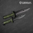 Shredded Army Green Gun Skin Vinyl Wrap