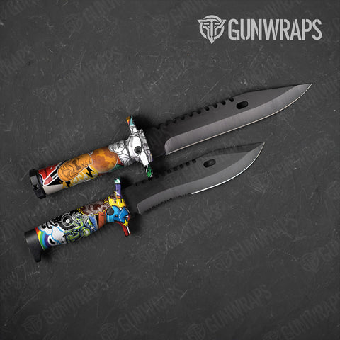 Sticker Bomb Knife Gear Skin Vinyl Wraps