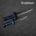 Stone Blue Ice Marble Gun Skin Vinyl Wrap