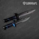 Stone Blue Lightning Marble Gun Skin Vinyl Wrap