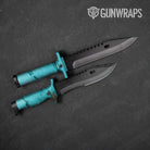 Stone Turquoise Marble Gun Skin Vinyl Wrap
