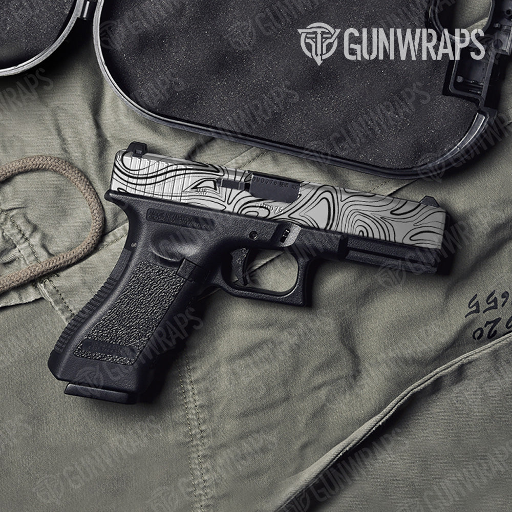 Damascus White Gun Skin Vinyl Wrap