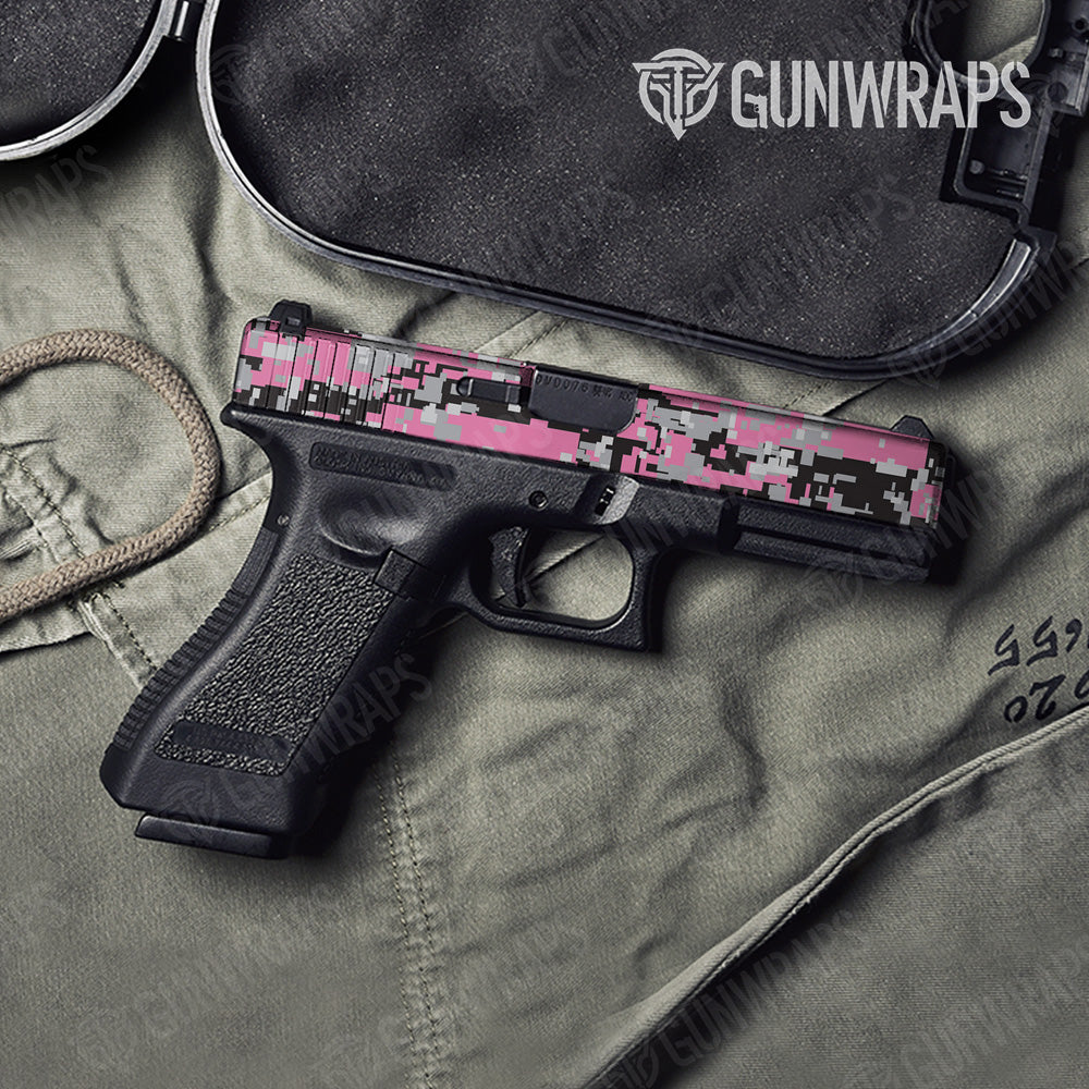 Digital Pink Tiger Gun Skin Vinyl Wrap