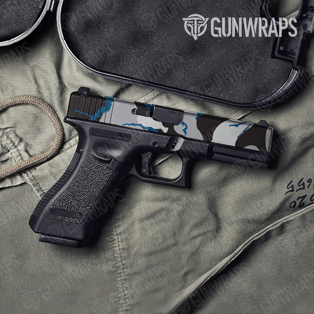 Ragged Blue Tiger Gun Skin Vinyl Wrap