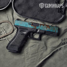 Rust 3D Tiffany Blue Gun Skin Vinyl Wrap
