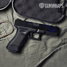 Skull Blue Gun Skin Vinyl Wrap