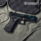 Skull Cyan Gun Skin Vinyl Wrap