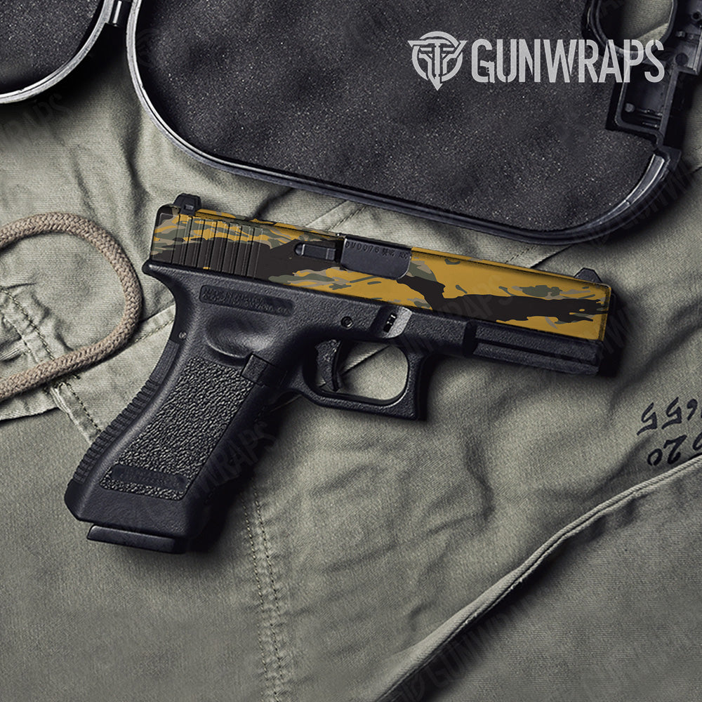 Vietnam Tiger Stripe Militant Yellow Gun Skin Vinyl Wrap
