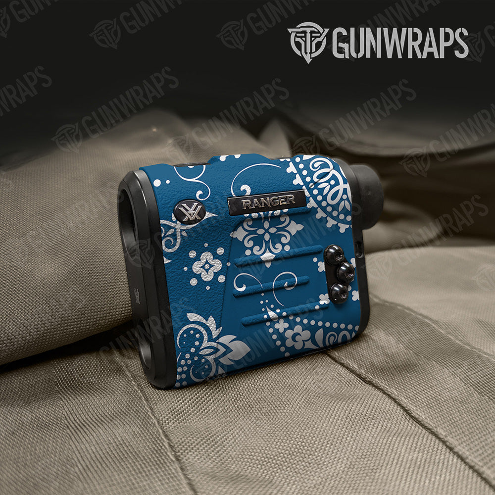 Bandana Blue And White Gun Skin Vinyl Wrap