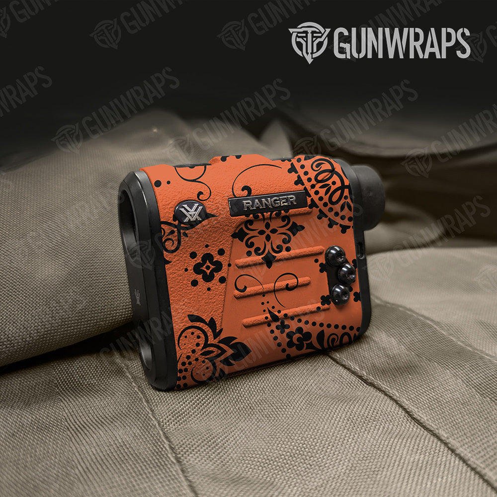 Bandana Orange And Black Gun Skin Vinyl Wrap