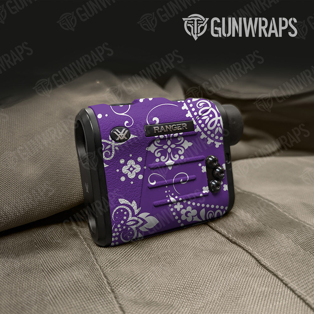 Bandana Purple And White Gun Skin Vinyl Wrap