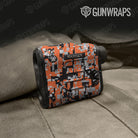 Digital Orange Tiger Gun Skin Vinyl Wrap