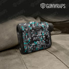 Digital Urban Tiffany Blue Gun Skin Vinyl Wrap