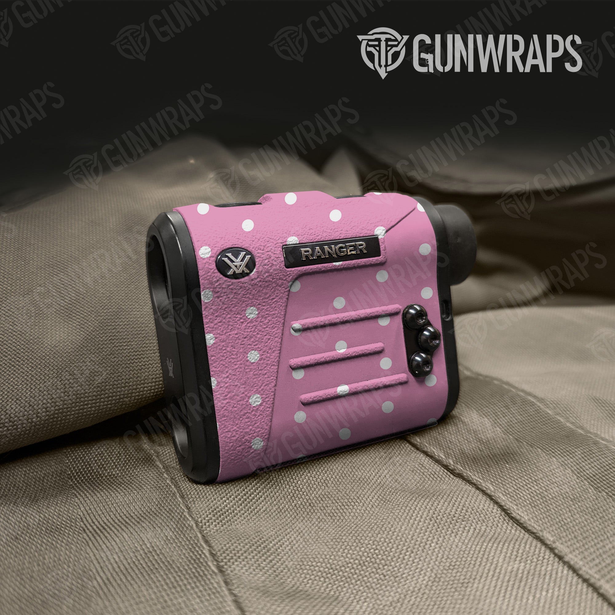 Dotted Pink Gun Skin Vinyl Wrap