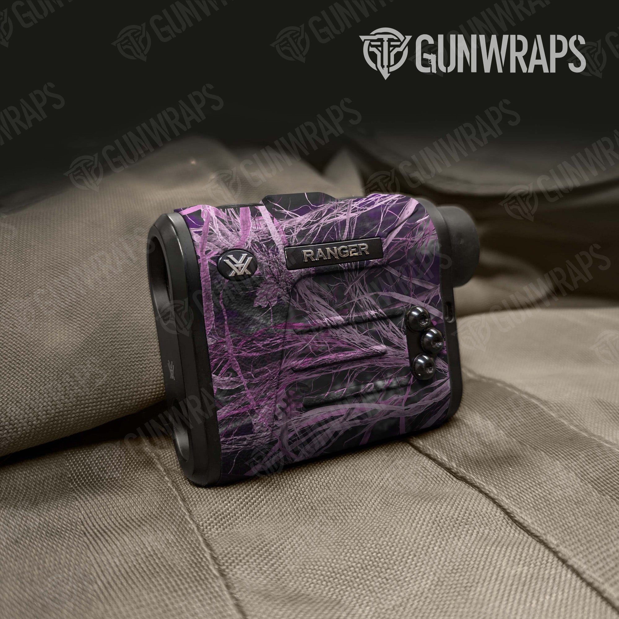 Nature Dry Grassland Pink Gun Skin Vinyl Wrap
