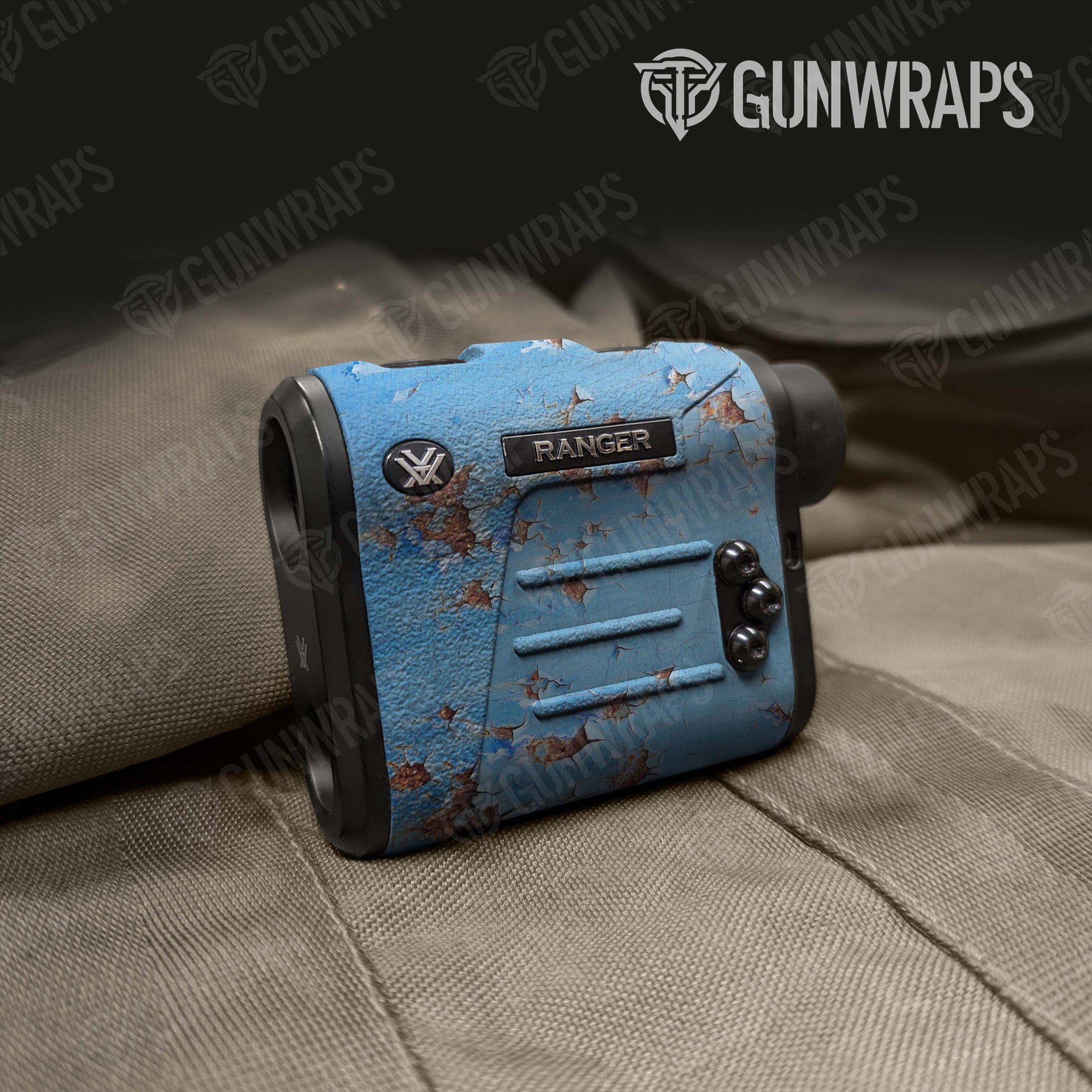 Rust 3D Baby Blue Gun Skin Vinyl Wrap