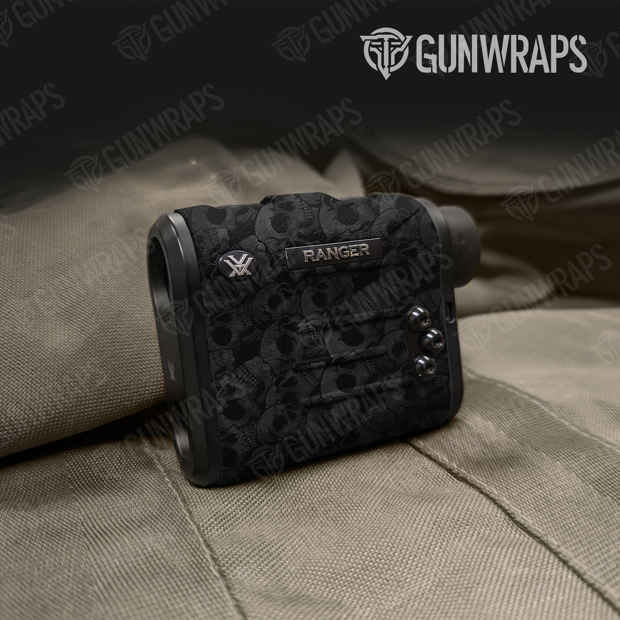 Skull Grayscale Gun Skin Vinyl Wrap