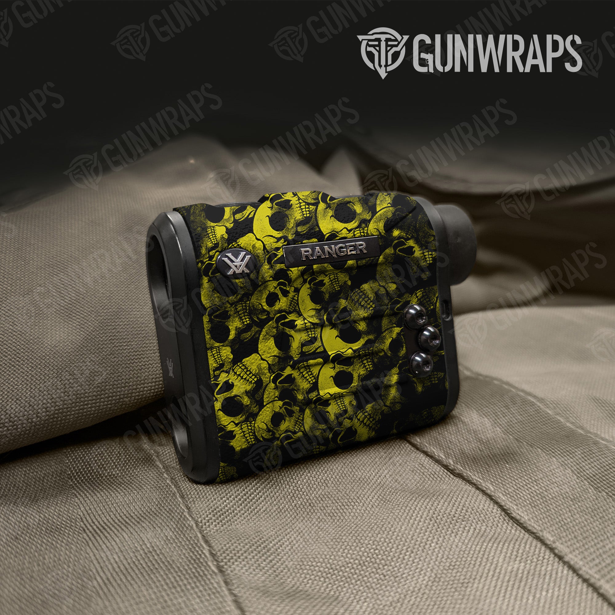 Skull Yellow Gun Skin Vinyl Wrap