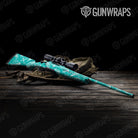 Bandana Tiffany Blue And White Gun Skin Vinyl Wrap
