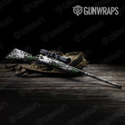 Broken Plaid Green Tiger Gun Skin Vinyl Wrap