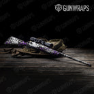 Broken Plaid Purple Tiger Gun Skin Vinyl Wrap