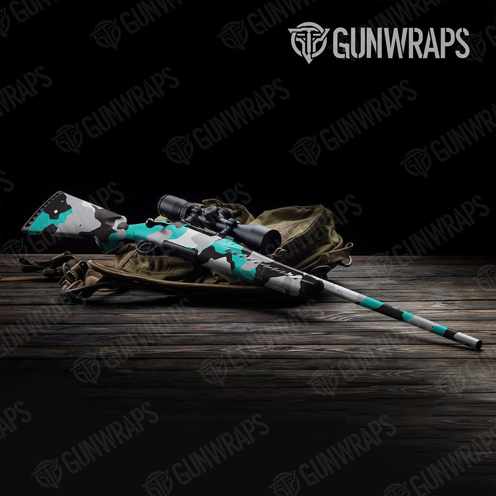 Cumulus Tiffany Blue Tiger Gun Skin Vinyl Wrap
