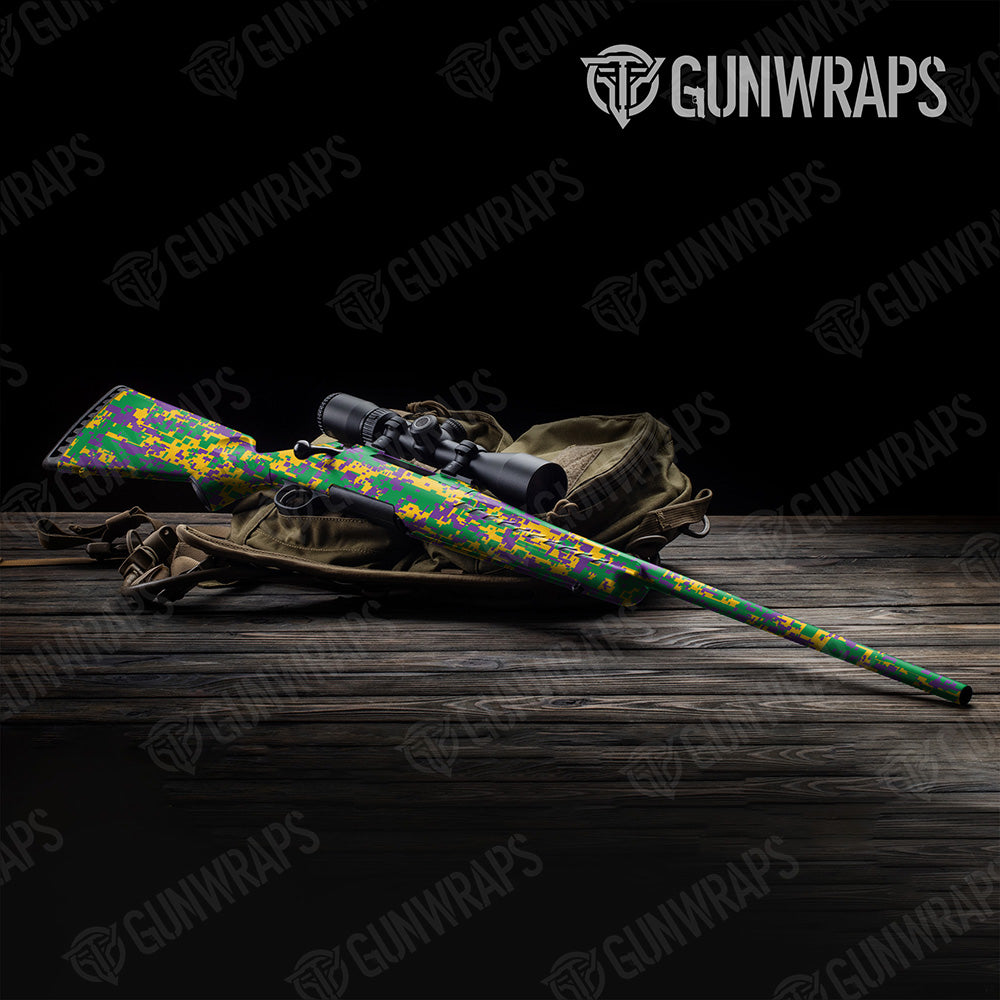 Digital Mardi Gras Gun Skin Vinyl Wrap