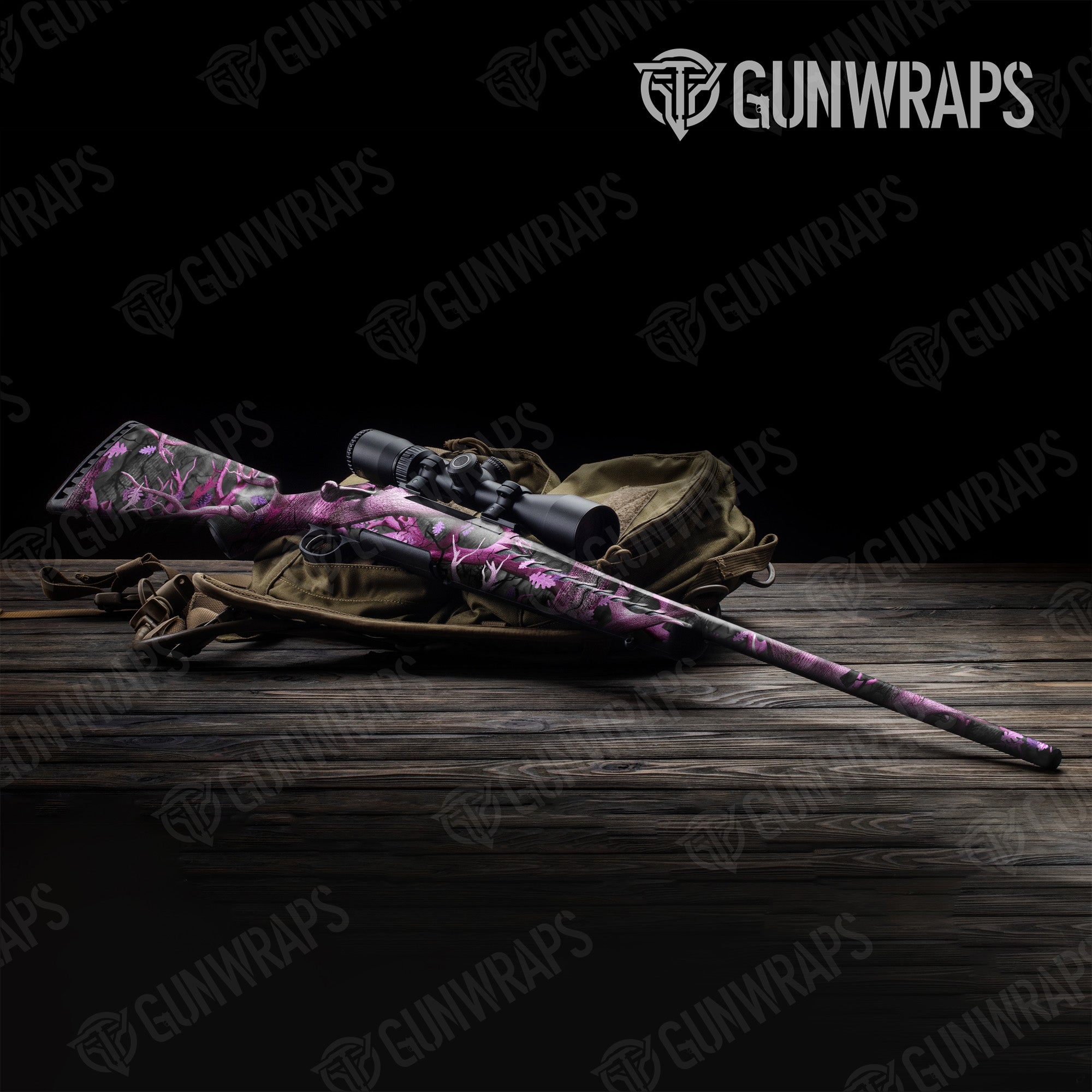 Nature Pink Lifeless Woods Gun Skin Vinyl Wrap