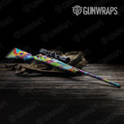 Paint Splatter Blue Gun Skin Vinyl Wrap