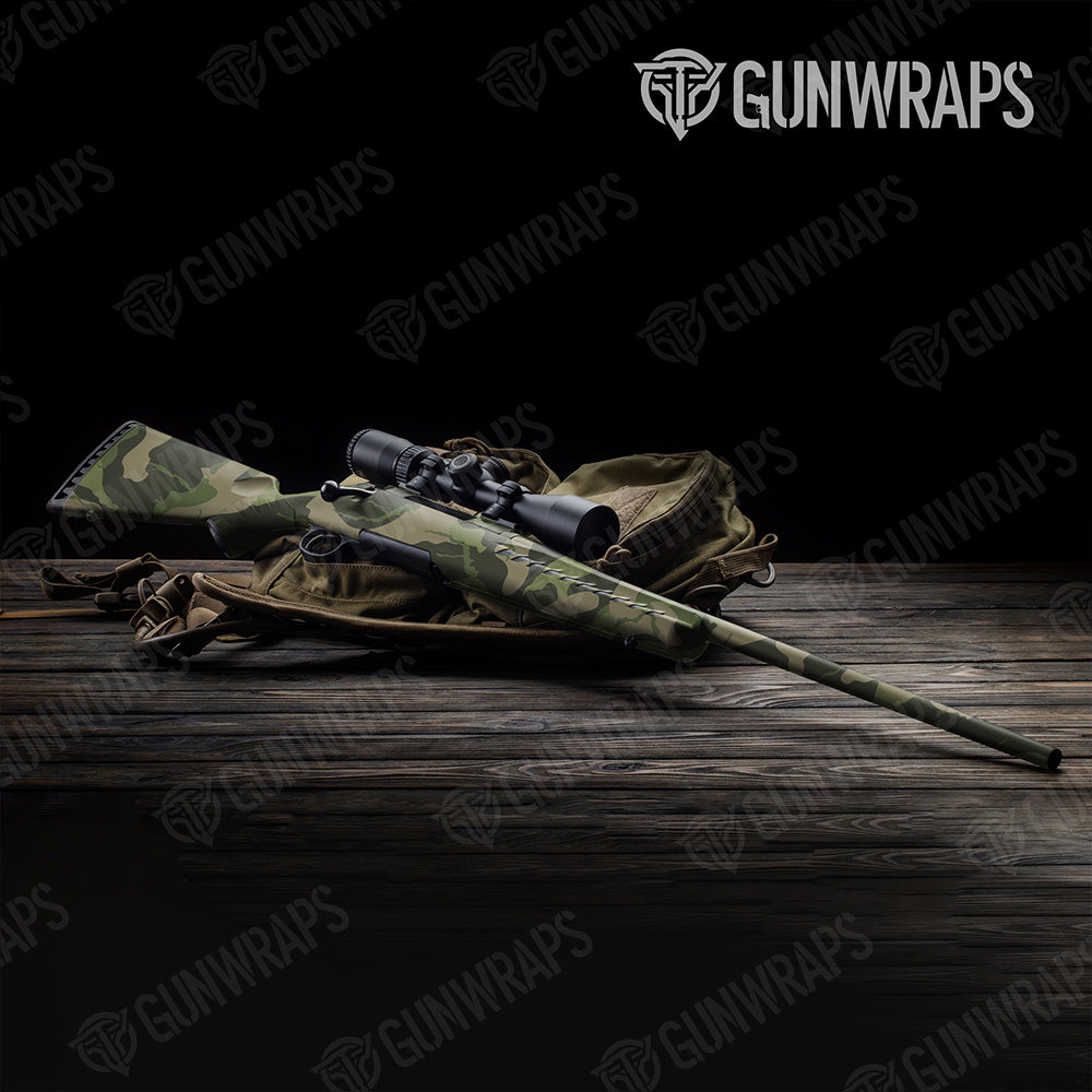 Ragged Army Green Gun Skin Vinyl Wrap