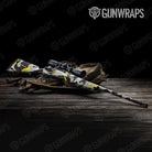 Ragged Yellow Tiger Gun Skin Vinyl Wrap