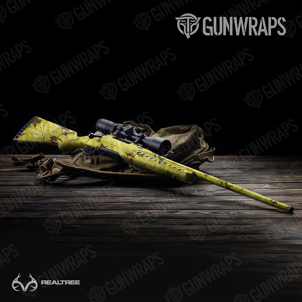 Realtree XTRA Colors Yellow Gun Skin Vinyl Wrap